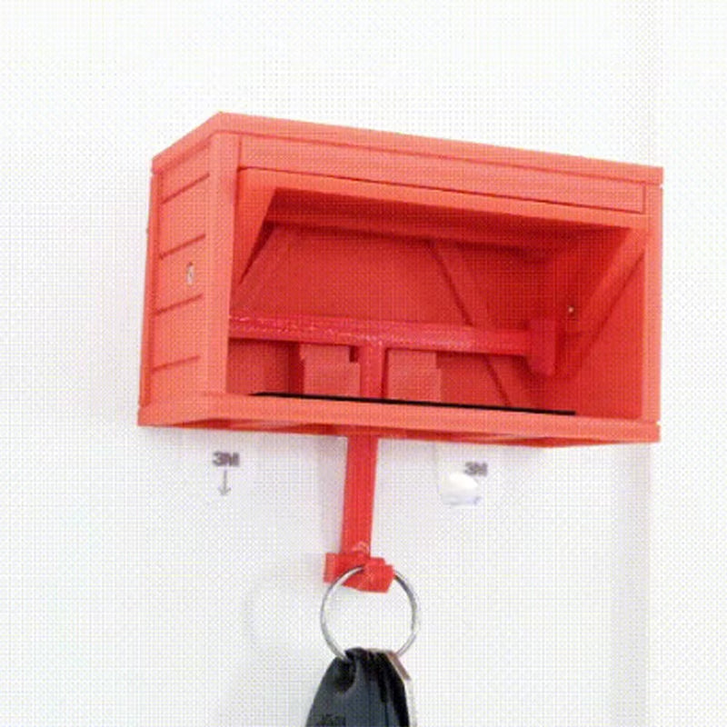 3D Printed Car Garage Keychain Holder - Wall Mounted Key Storage for Easy Access and Installation