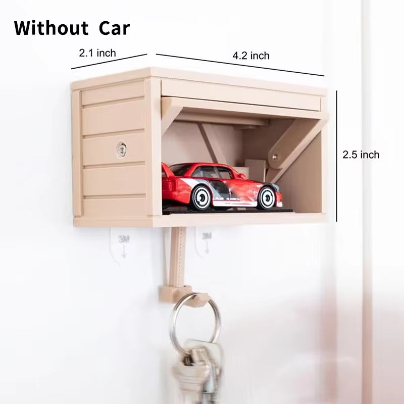 3D Printed Car Garage Keychain Holder - Wall Mounted Key Storage for Easy Access and Installation