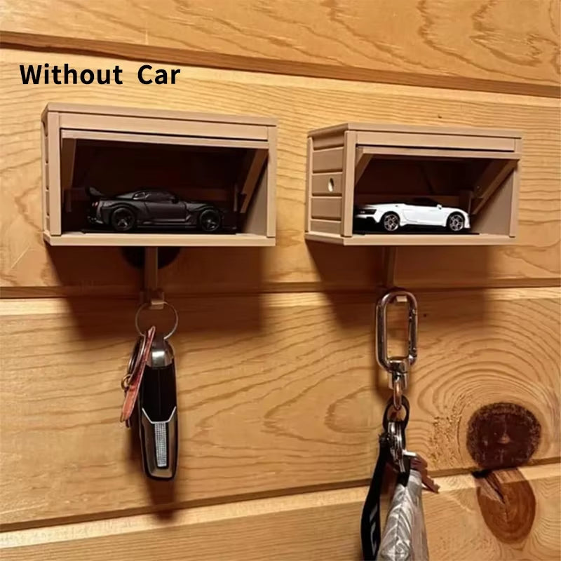 3D Printed Car Garage Keychain Holder - Wall Mounted Key Storage for Easy Access and Installation