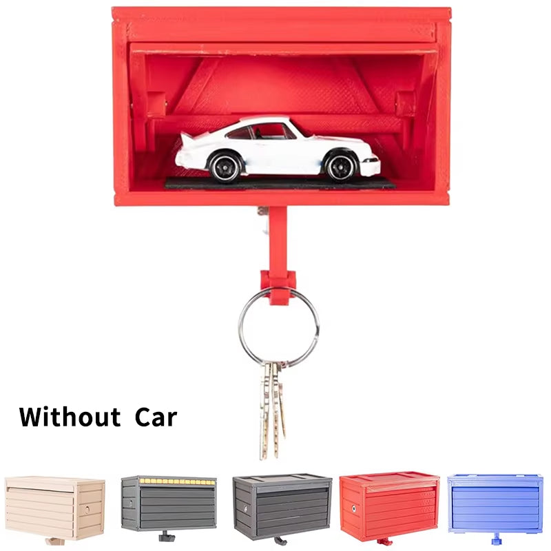 3D Printed Car Garage Keychain Holder - Wall Mounted Key Storage for Easy Access and Installation